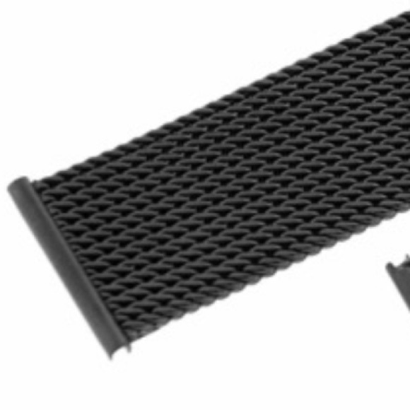 Hadley Roma Black Mesh Design Watch Strap - Picture 5 of 8